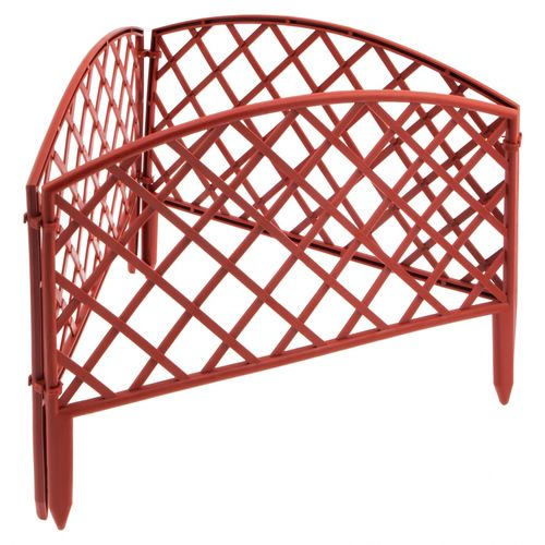 Забор декоративный "Сетка", 24х320 см, терракот, Россия// Palisad, вид