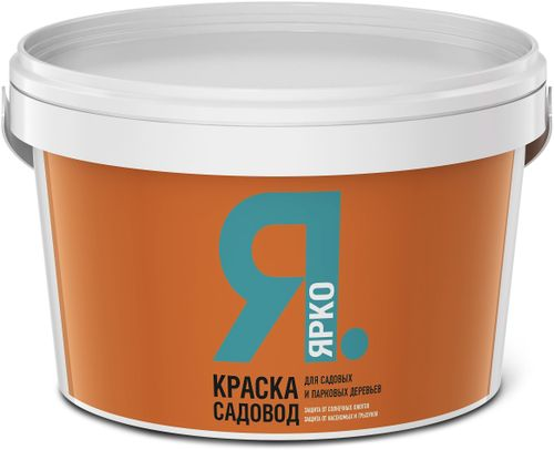 Краска для садовых и парковых деревьев САДОВОД белая ведро 2,5 кг, картинка