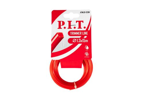 Леска для триммера P.I.T. квадрат 15м 1,3мм, вид