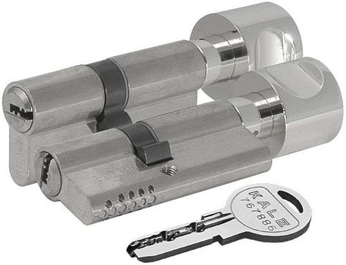 Цилиндровый механизм с вертушкой Kale Kilit 164 OBS SCE/70 (30+10+30) никель 5 кл, картинка