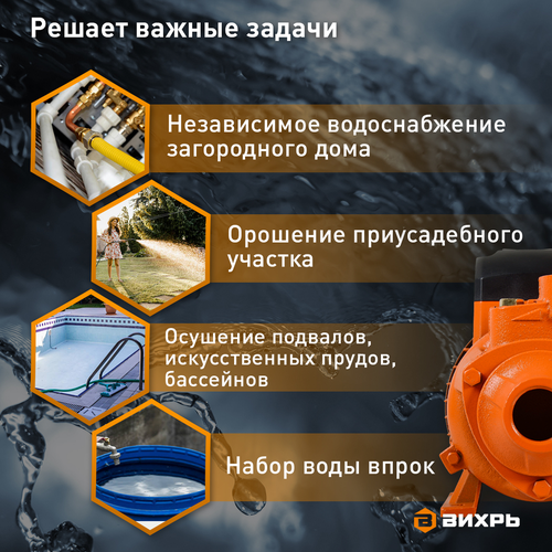 Насос поверхностный ВИХРЬ 650Вт, ПН-650, изображение