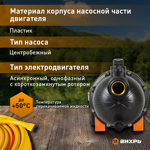 Насос поверхностный ВИХРЬ 900Вт, ПН-900, фотография