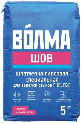 Шпаклевка гипсовая Волма Шов 5 кг, изображение