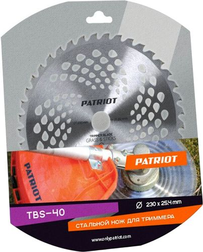 Нож для триммера PATRIOT 230x25,4мм, TBS-40, фотография