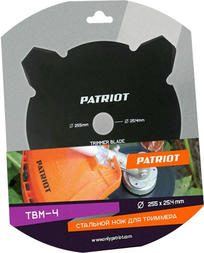 Нож для триммера PATRIOT 255x25,4мм, TBM-4, изображение