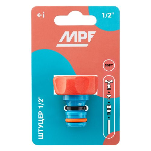 Штуцер под коннектор MASTERPROF 12мм (1/2"), пластик, изображение