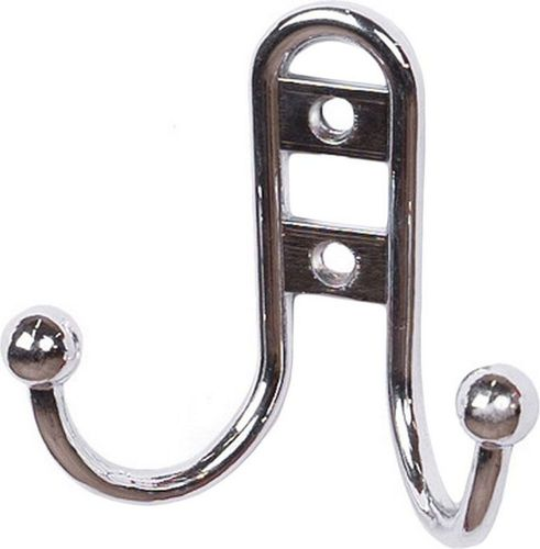 Крючок мебельный Larvij H01SMALL двойной хром, фотография