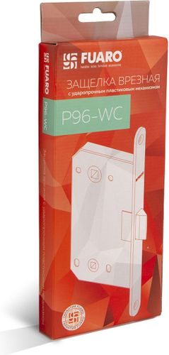 Дверная защелка FUARO PLASTIC P96WC-50 BL-24 пластик черный, изображение