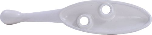 Крючок мебельный Larvij LK0401WH двойной белый, фотография