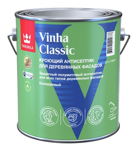 Антисептик Tikkurila/Tikkivala vinha classic vva sm кроющий 2,7л, изображение