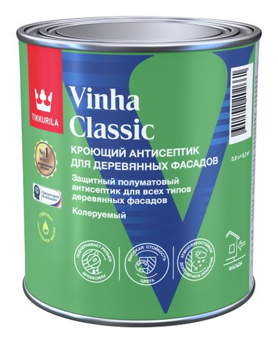 Антисептик Tikkurila/Tikkivala vinha classic vva sm кроющий 0,9л, фотография