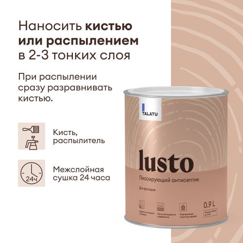 Антисептик лессирующий TALATU LUSTO 0,9 л, вид