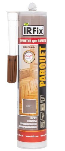 Акриловый герметик для паркета IRFIX PARQUET 310 мл "Орех", детальное фото