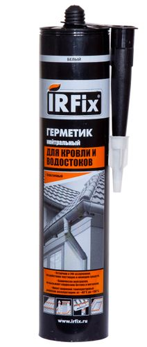 Герметик для кровли и водостоков нейтральный IRFIX 310 мл белый, фотография