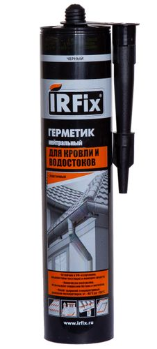 Герметик для кровли и водостоков нейтральный IRFIX 310 мл черный, детальное фото
