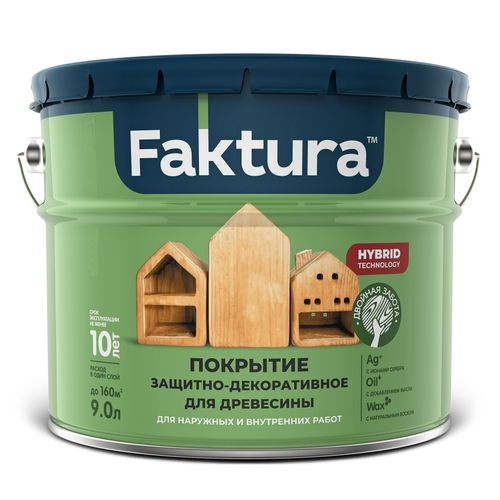 Покрытие FAKTURA защитно-декоративное для древесины палисандр, ведро 9 л, детальное фото