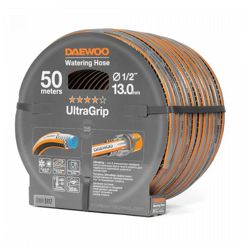 Шланг садовый DAEWOO 1/2" 50м, Dwh 5117, картинка