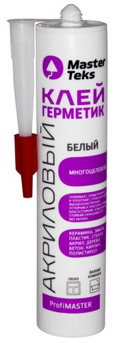 MasterTeks PM клей-герметик акриловый многоцелевой 290 мл белый, детальное фото