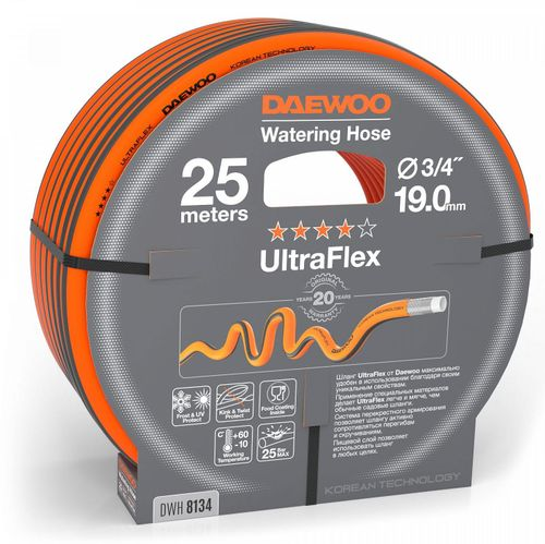 Шланг садовый DAEWOO Ultraflex 3/4" 25м, фото