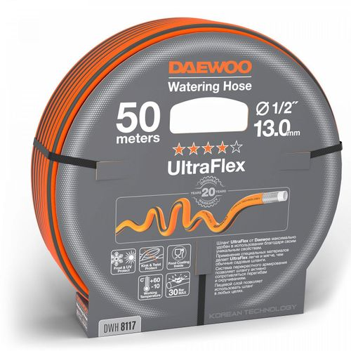 Шланг садовый DAEWOO Ultraflex 1/2" 50м, фотография