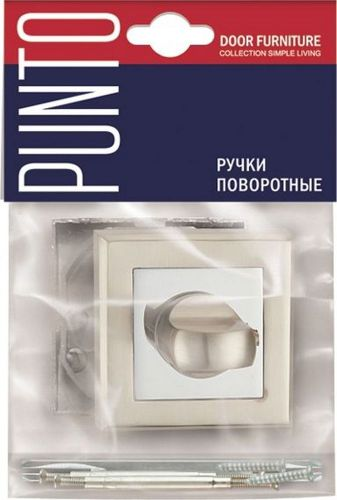 Дверная ручка для межкомнатной двери PUNTO QL никель, картинка