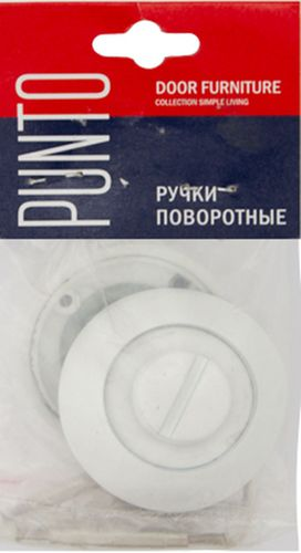 Завертка дверная PUNTO BK6 TL WH-19 белый, детальное фото