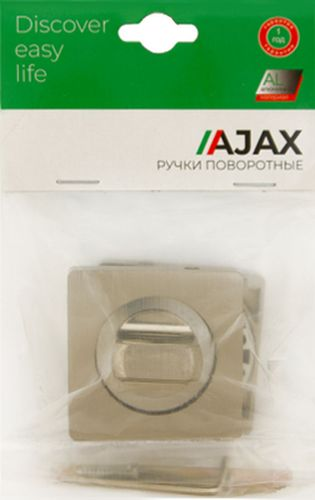 Завертка дверная AJAX BK6 JK SN/CP-3 матовый никель/хром, вид