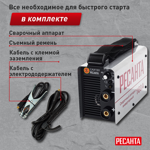 Сварочный инвертор РЕСАНТА САИ 160, детальное фото
