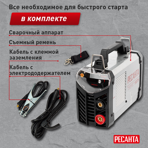 Сварочный инвертор РЕСАНТА САИ 190 ПН (65/19), изображение