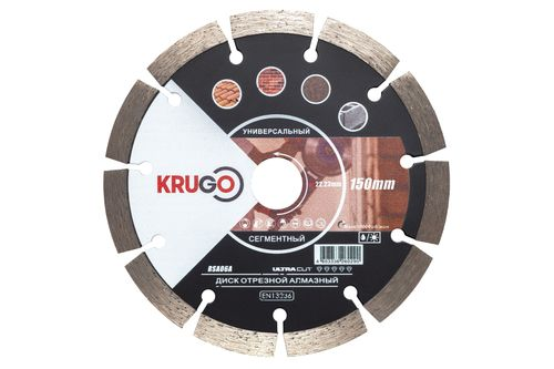 Алмазный диск KRUGO 150 x 2.2 x 22.23 x 10 мм сегментный гранит/бетон, фото