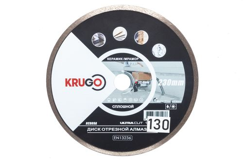 Алмазный диск KRUGO 230 x 1.7 x 25.4/22.23 x 8 мм мрамор/керамика, детальное фото