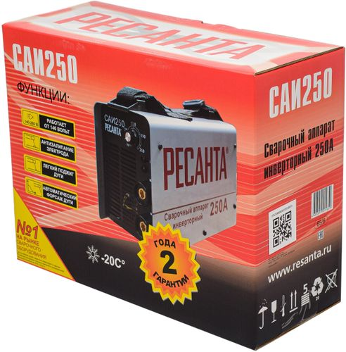 Инверторный сварочный аппарат РЕСАНТА САИ-250 7,7 кВт, вид