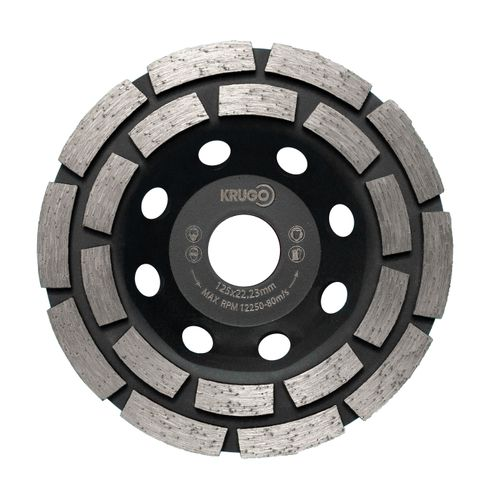 Алмазная чашка двухрядная 125 x 22.23mm KRUGO, вид