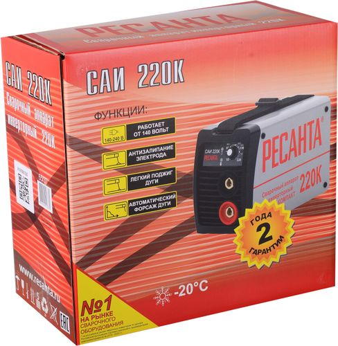 Сварочный инвертор РЕСАНТА САИ-220К (65/37), изображение