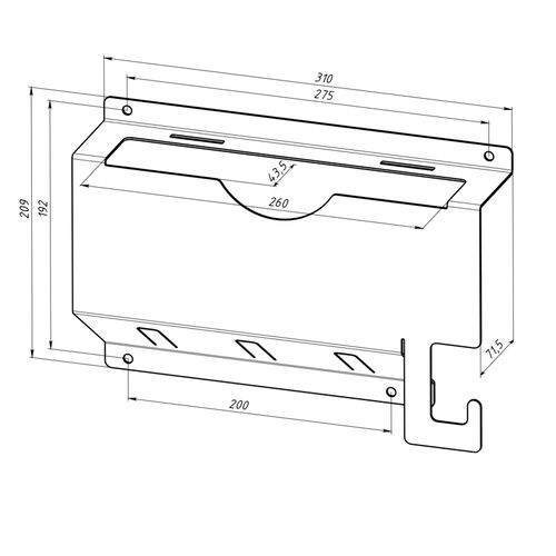 Держатель для угловых шлифмашинок до 230 мм REXANT настенный с крючками черный, картинка