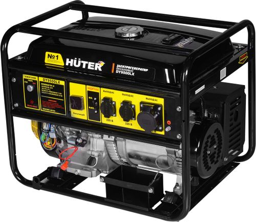 Генератор бензиновый HUTER DY9500LX, крупный план