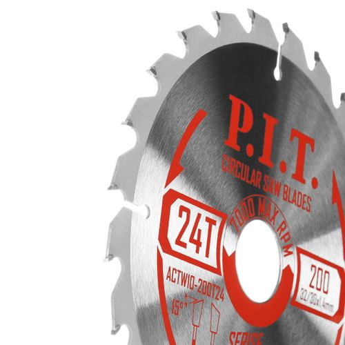 Диск пильный P.I.T. 200x32/30x1,4 мм 24T ACTW10-200T24, изображение