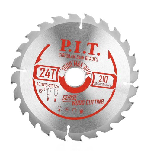 Диск пильный P.I.T. 210x30/20/16x1,4 мм 24T ACTW10-210T24, детальное фото