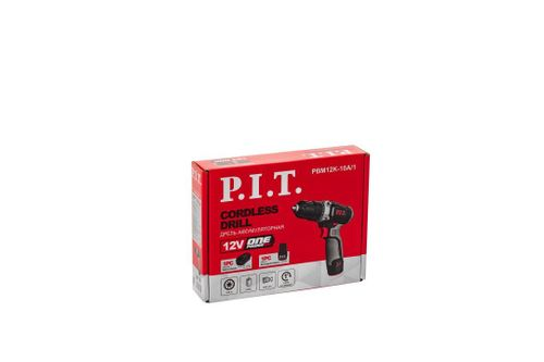 Дрель аккумуляторная P.I.T. PBM12K-10A/2 X-DRIVER 12В с 1 АКБ и З/У, изображение