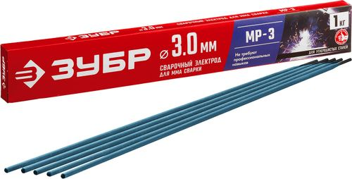 Электрод сварочный ЗУБР д 3.0 х 350 мм 1 кг в коробке мр-3 рутиловый (40011-3.0), фото