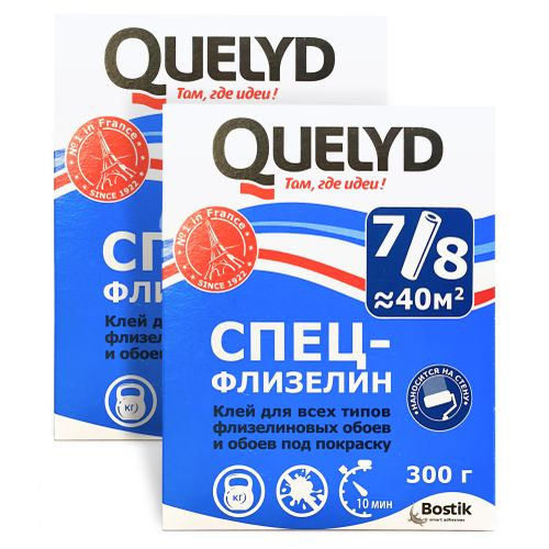 Обойный клей Quelyd Спец-флизелин для флизелиновых обоев 300 г, фотография