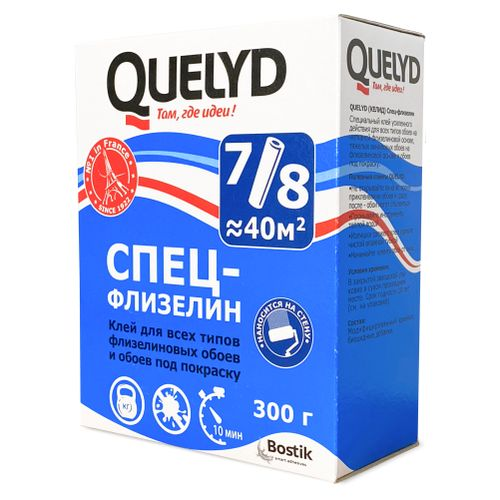 Обойный клей Quelyd Спец-флизелин для флизелиновых обоев 300 г, детальное фото