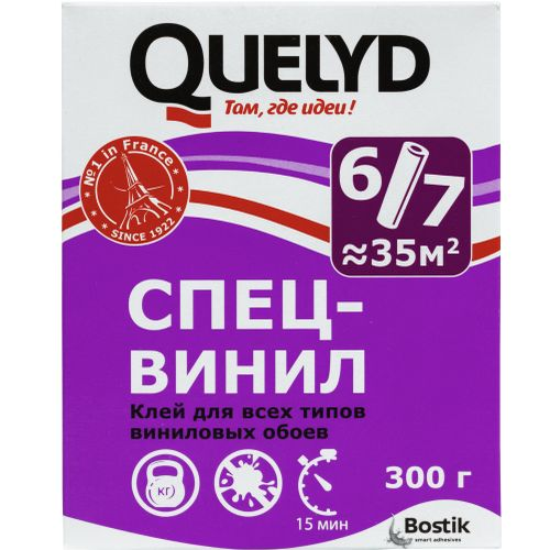 Обойный клей Quelyd Спец-винил для виниловых обоев 300 г, картинка