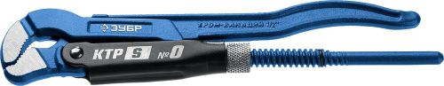Ключ трубный ЗУБР изогнутый профессиональный 240 мм 1/2", крупный план