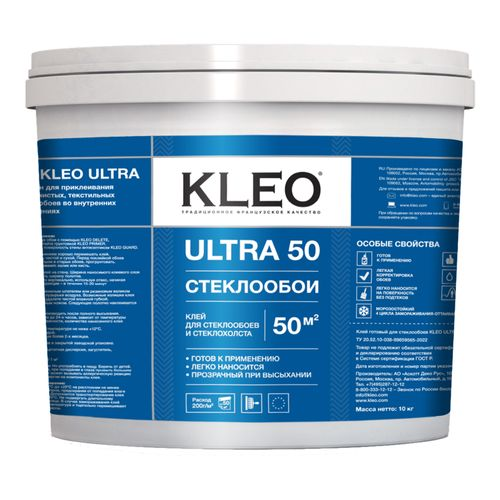KLEO ULTRA 50, клей обойный, готовый, 10 кг, крупный план