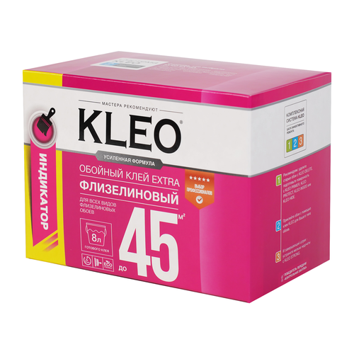 KLEO EXTRA 45 с индикатором, клей для флизелиновых обоев, 320г, картинка