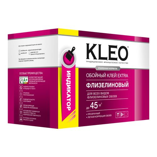 KLEO EXTRA 45 с индикатором, клей для флизелиновых обоев, 320г, фотография