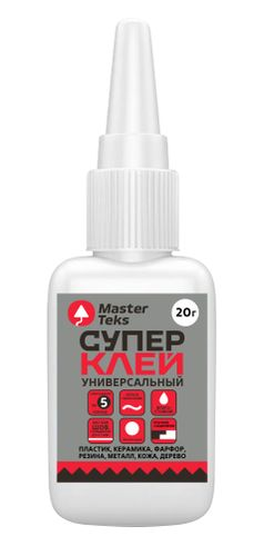 MasterTeks супер-клей цианоакрилатный универсальный 20 гр прозрачный, картинка