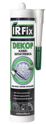 Клей-шпатлевка для лепнины IRFIX DECOR белый 310 мл, вид