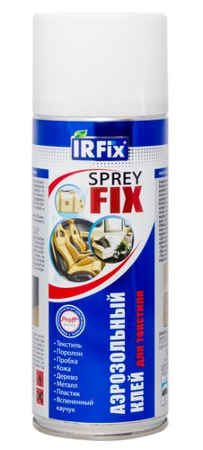 Клей аэрозольный для текстиля IRFIX SPRAY FIX 400 мл, изображение